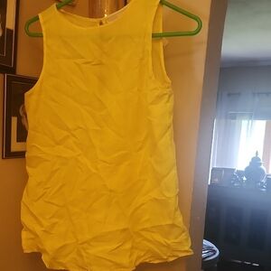 Michael Kors Yellow Sleeveless Tank Top